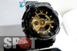 Casio Baby-G Black Gold Dial Resin Ladies Watch BA-110-1A