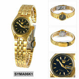 Seiko 5 Automatic Gold Tone 21 Jewels Ladies Watch SYMA06K1
