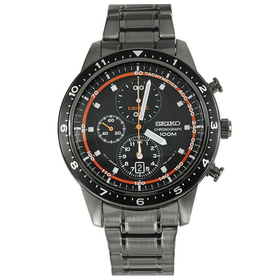 Seiko chronograph 2025 100m black