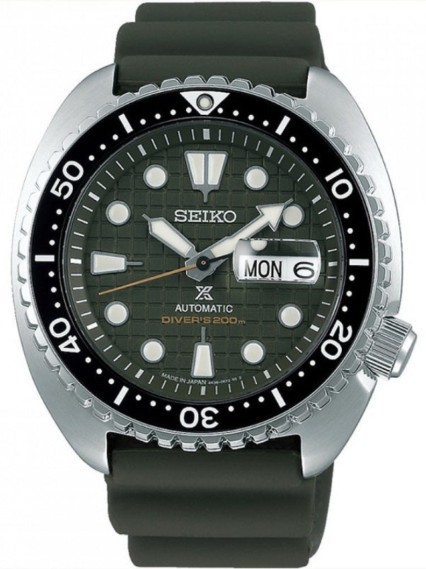 Seiko black automatic on sale diver men's watch