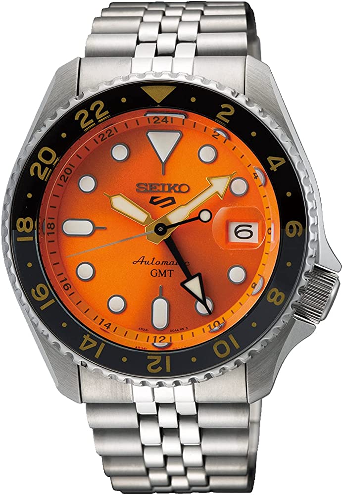 Seiko 5 Sports Orange GMT SKX Re Interpretation Men s Watch