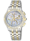 Citizen Eco Drive Chronograph Diamonds Bezel Two Tone Ladies Watch FB1096-51D