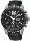 Seiko Sportura Chronograph Leather Strap Men's Watch SNAE95P2