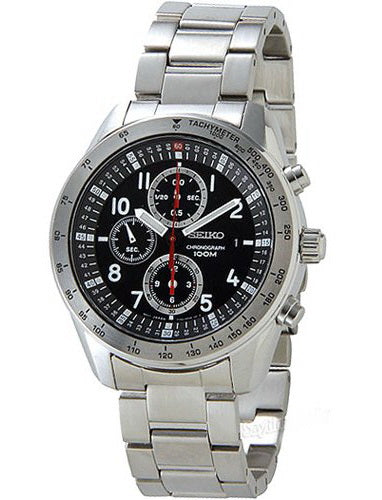 Seiko Chronograph 100m Stainless Steel Men's Watch SNDB59P1 – Spot