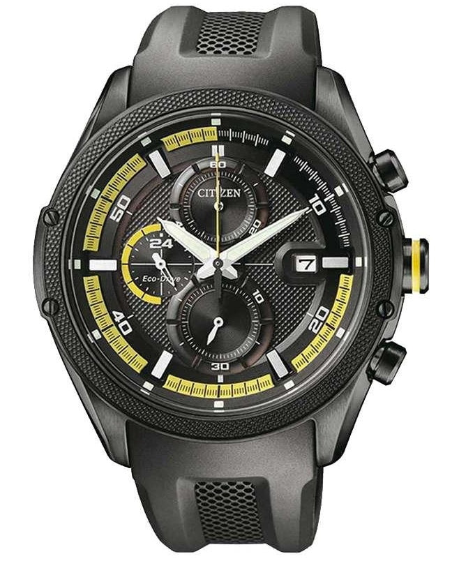 Citizen Eco Drive Chronograph Rubber Strap Men s Watch CA0125 07E