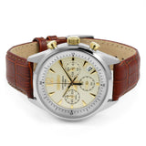 Seiko Chronograph Quartz 100m Leather Strap Men's Watch SSB069P1