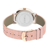 Timex Fairfield Floral Leather Strap Ladies Watch TW2R45700