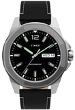 Timex Essex Avenue Black Leather Strap Men's Watch TW2U14900