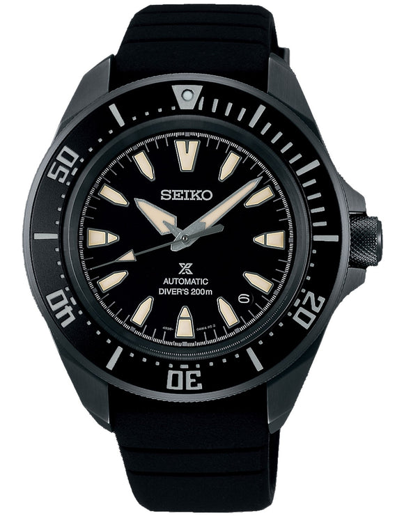 Seiko Prospex Samurai All Black Silicone Strap Men's Watch SRPL15K1