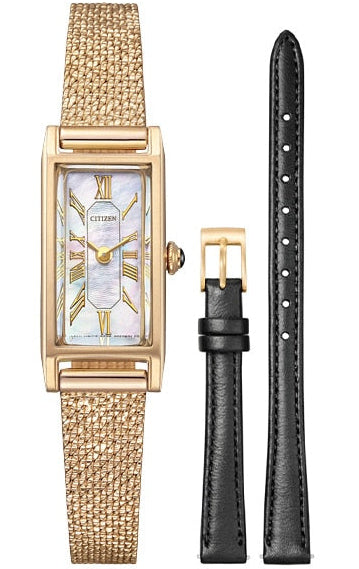 Citizen Eco-Drive Solar Power Gold Tone Ladies Watch EG7043-33D