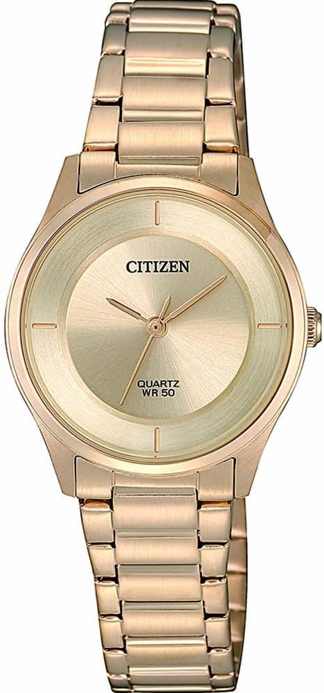 Citizen Rose Gold Steel Quartz 50m Ladies Watch ER0205-80X