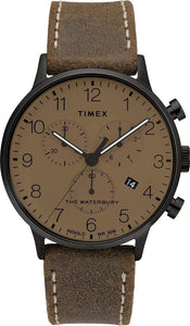 Timex Waterbury Chronograph Leather Strap Men's Watch TW2T28300