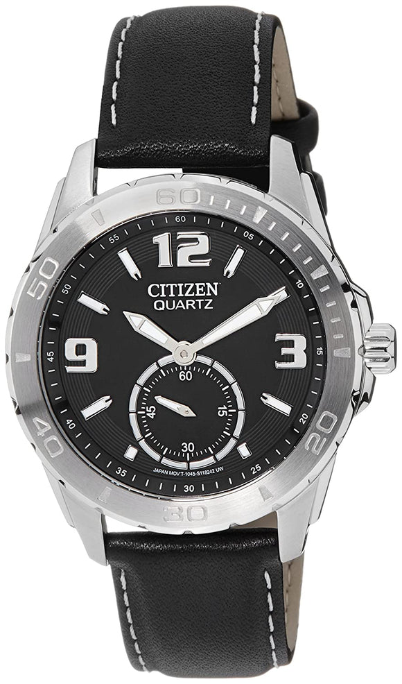 Citizen Quartz Leather Strap Men's Watch AO3010-05E