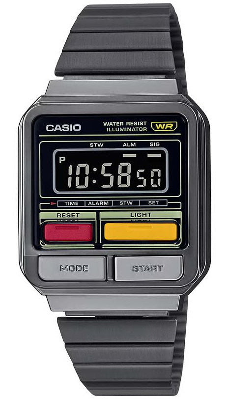 Casio Vintage Series Chrome Plated Black Unisex Watch A120WEGG-1B
