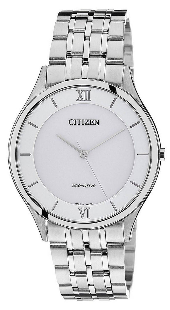Citizen Eco-Drive Stiletto White Dial Stainless Steel Men's Watch AR0070-51A
