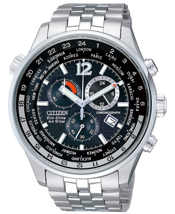 Citizen Eco-Drive Sports Chronograph Stainless Steel Men's Watch AT0367-51E