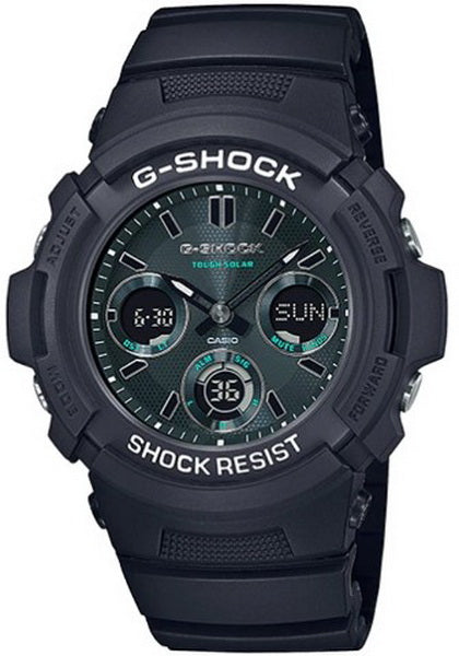 Casio G-Shock Basic Black Midnight Green Solar Power Men's Watch AWR-M100SMG-1A