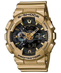 Casio G-Shock Black × Gold Big Case Men's Watch GA-110GD-9B