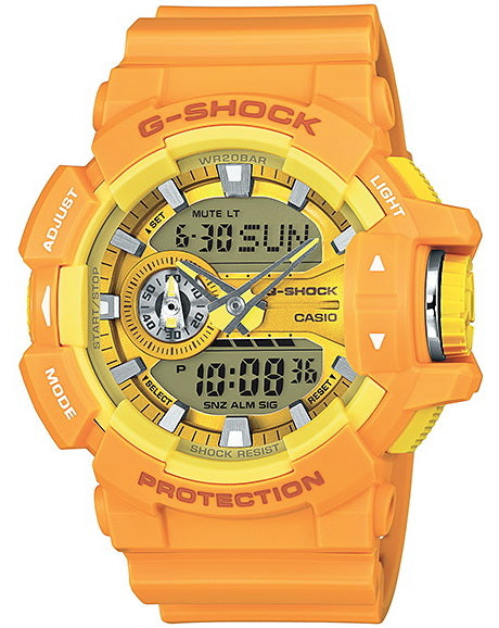 Casio G-Shock Mono Yellow Color Analog Digital Resin Men's Watch GA-400A-9A