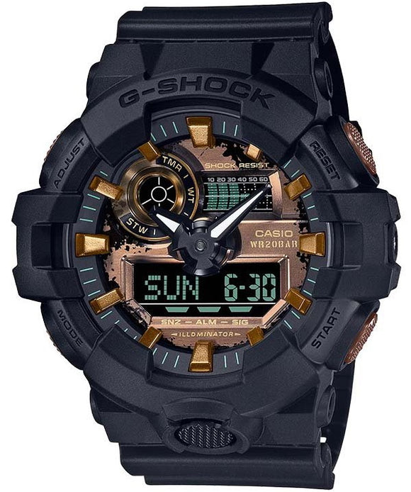 Casio G-Shock Rusted Iron Dial Analog-Digital Men's Watch GA-700RC-1A