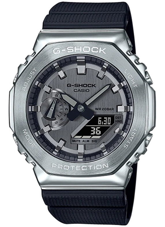 Casio G-Shock Metal Clad Octagonal Resin Band Men's Watch GM-2100-1A