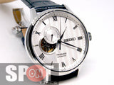 Seiko Presage Zen Garden Open Heart Skeleton Leather Strap Men's Watch SSA379J1