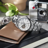 Seiko Presage ‘Shiro’ Sharp-Edged Open Heart Automatic Men's Watch SPB415J1
