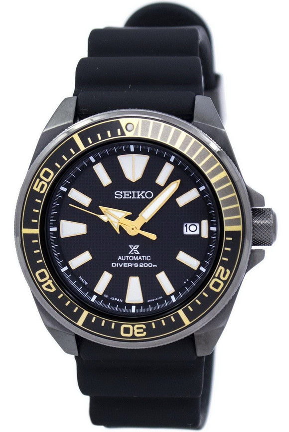 Seiko Samurai Black Prospex Diver Men's Watch SRPB55J1