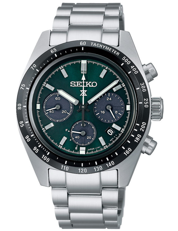 Seiko Prospex Speedtimer Green Dial Chronograph Solar Men's Watch SSC933P1