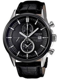 Casio Edifice Solar Power 100m Leather Strap Men's Watch EFB-503SBL-1A