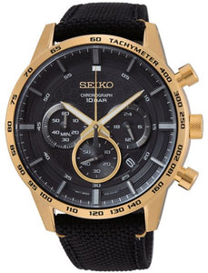 Seiko Chronograph 10 Bar Nylon Strap Men's Watch SSB446P1