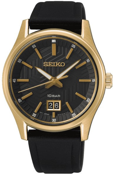 Seiko Classic Quartz Silicone Band Men's Watch SUR560P1