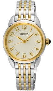 Seiko Classic Quartz Two Tone Stainless Steel Ladies Watch SUR562P1