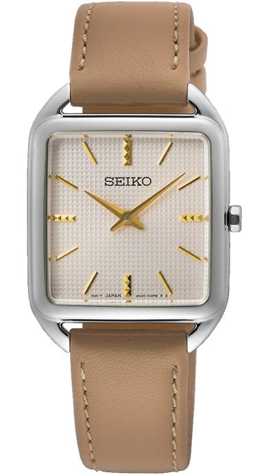 Seiko Simply Design Leather Strap Ladies Watch SWR089P1