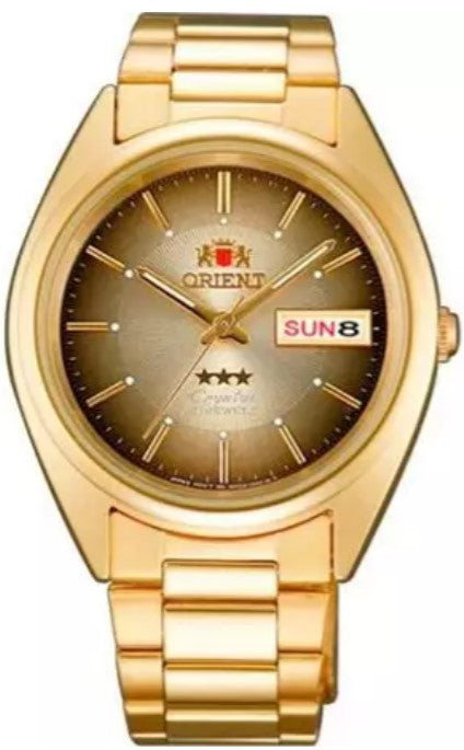 Orient 3 Star 21 Jewels Gold Tone Automatic Men's Watch FAB00004U9