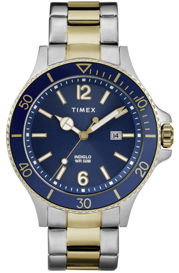 Timex Harborside Two Tone Stainless Steel Bracelet Men's Watch TW2R64700
