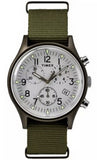 Timex MK1 Aluminum Chronograph Green Nylon Strap Men's Watch TW2R67900