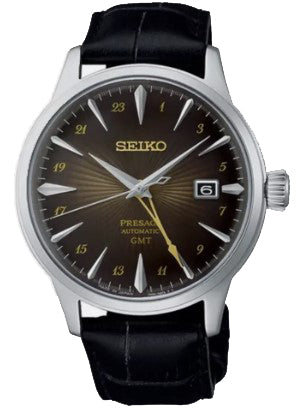 Seiko Presage Rusty Nail Cocktail Automatic Leather Strap Men's Watch SSK039J1