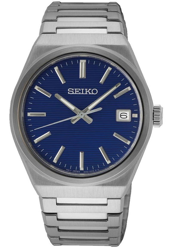 Seiko Classic Sapphire Glass 100m Quartz Men's Watch SUR555P1