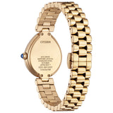 Citizen Eco-Drive L Rainell Green Dial Gold Tone Ladies Watch EM1203-57X