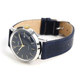 Timex Marlin Navy Blue Leather Strap Automatic Men's Watch TW2T23100