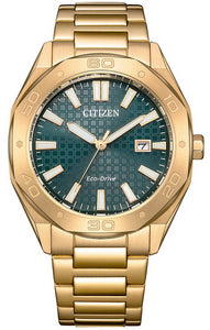 Citizen Eco-Drive Gold Tone 100m Stainless Steel Men's Watch BM7633-81X