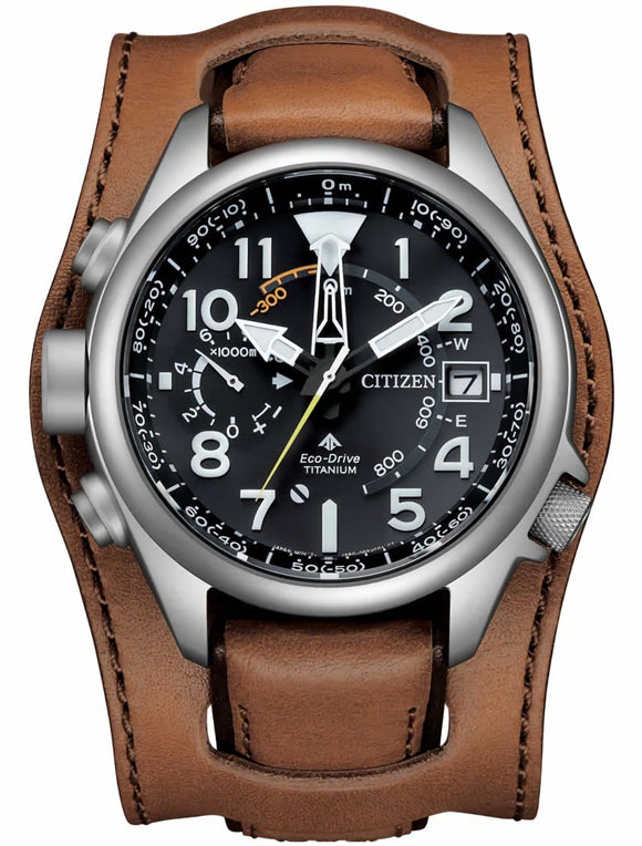 Citizen Promaster Eco-Drive Super Titanium Leather Strap Men's Watch BN4061-08E