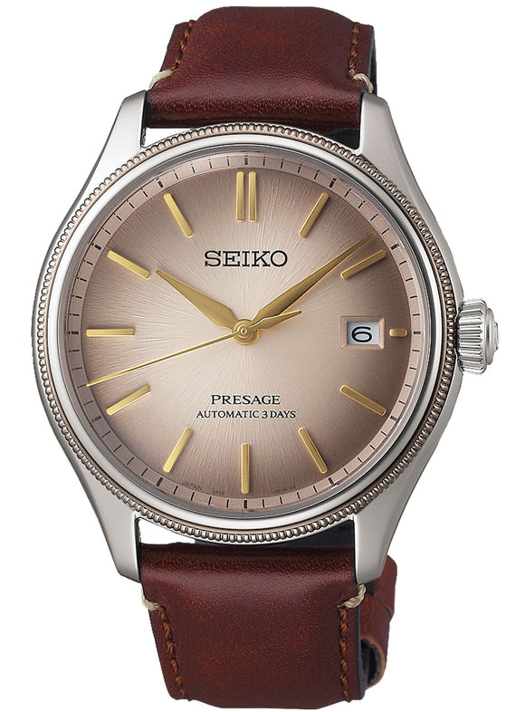 Seiko Presage Classic Shiracha Leather Strap Men's Watch SPB529J1