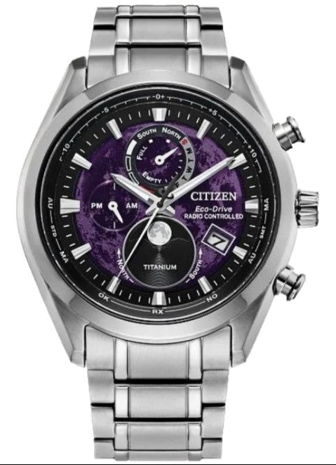 Citizen Eco-Drive Radio-Controlled Moonphase Titanium Men's Watch BY1010-81Z