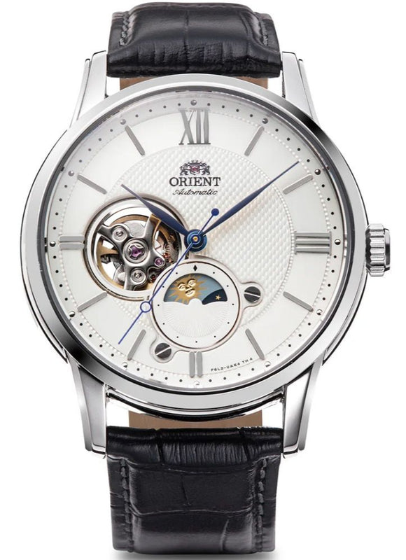 Orient Classic Sun & Moon Semi Skeleton Automatic Men's Watch RA-AS0011S