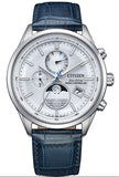 Citizen Eco-Drive Moon Phase Radio-Controlled Leather Men's Watch BY1030-09A