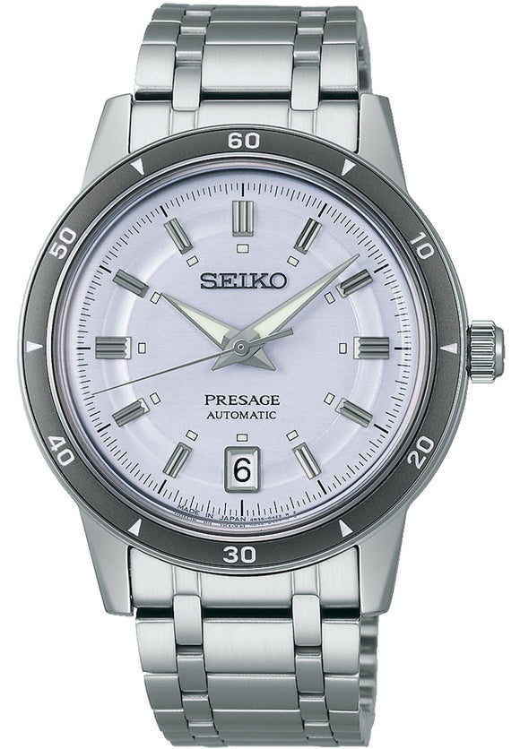 Seiko Presage Style 60s in Silvery Violet Dial Automatic Men's Watch SRPL73J1
