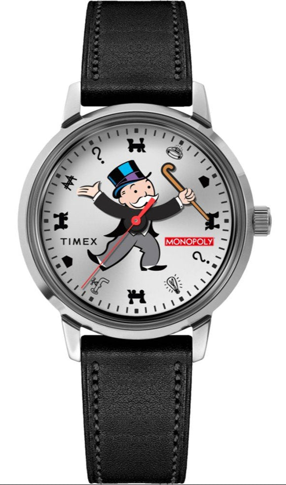 Timex x Monopoly Marlin Leather Strap Automatic Men's Watch TW2Y46900
