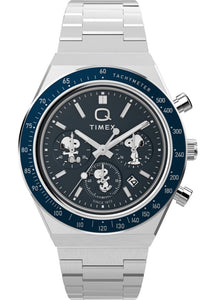 Timex Q x Peanuts Snoopy Chronograph Stainless Steel Men's Watch TW2Y45300